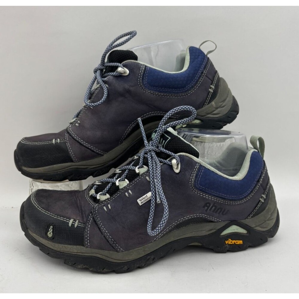 Ahnu Montara II Low Waterproof Women's Hiking Shoes Vibram eVent Grey Blue 7.5